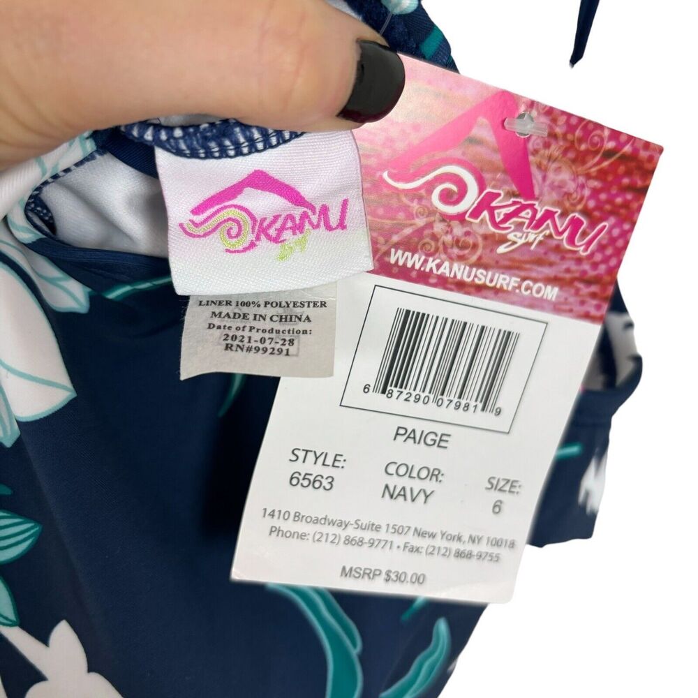 NWT Kanu Surf Swim Tankini Top Girls 6 - Picture 3 of 4
